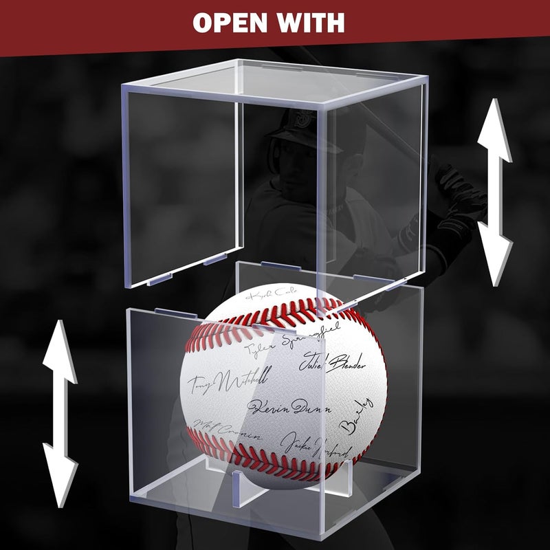 Leffis Baseball Display Case, Baseball Holder Display Case, Acrylic UV Protected Baseball Case for Display, for Autographed Baseball - Image 4